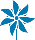 Icon of a blue pinwheel