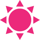 Icon of a pink sun